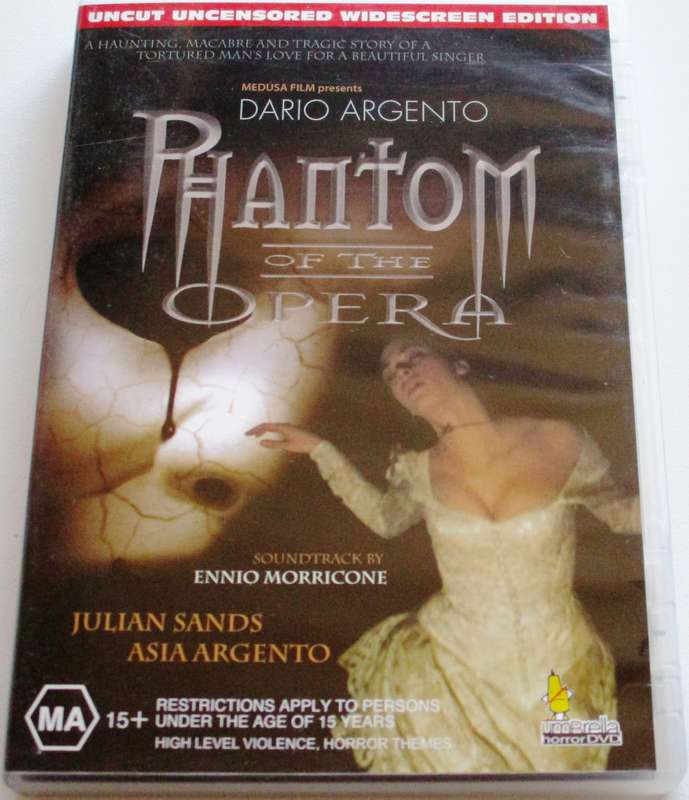 Umbrella HORROR: PHANTOM OF THE OPERA Uncut Uncensored Widescreen Edition DVD [Box Set shelf]