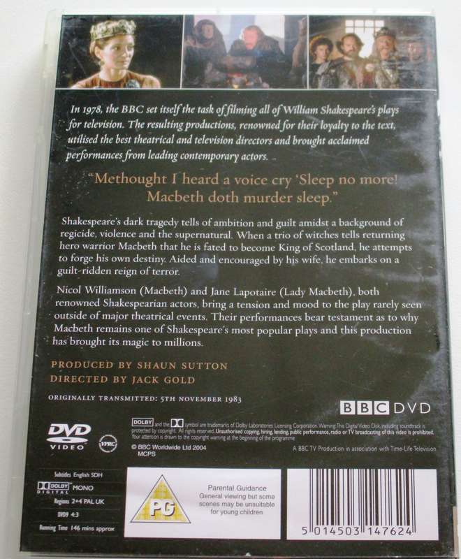 BBC MACBETH DVD [Box Set shelf]