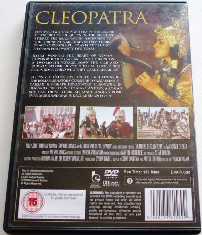 CLEOPATRA DVD Billy Zane Timothy Dalton [Box Set shelf]