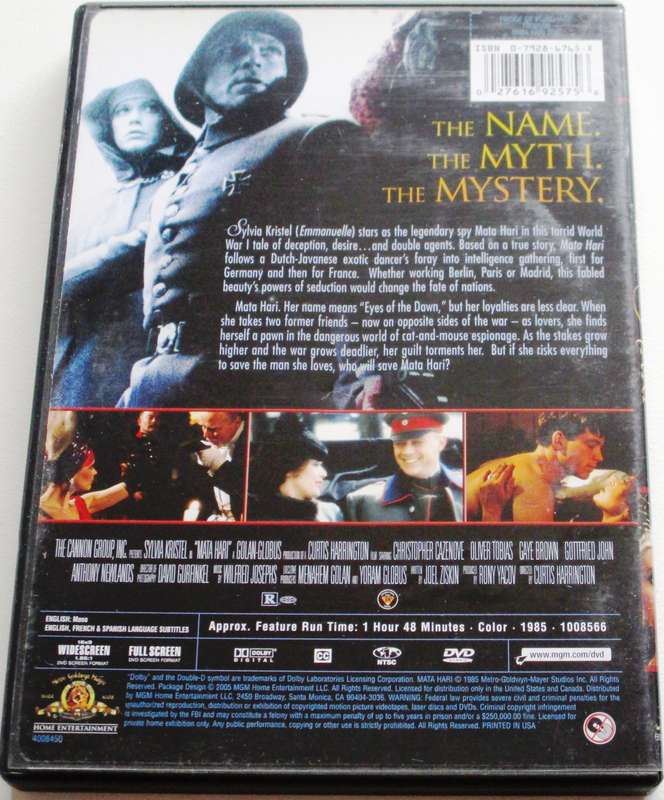 MATA HARI DVD Sylvia Kristel [Box Set shelf]