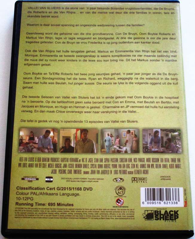 VALLEI VAN SLUIERS Seisoen 3  3xDVD  [SA Afrikaans shelf]