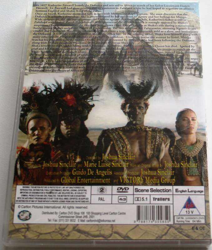 SHAKA ZULU The Last Great Warrior Part 2 DVD [SA Afrikaans shelf]