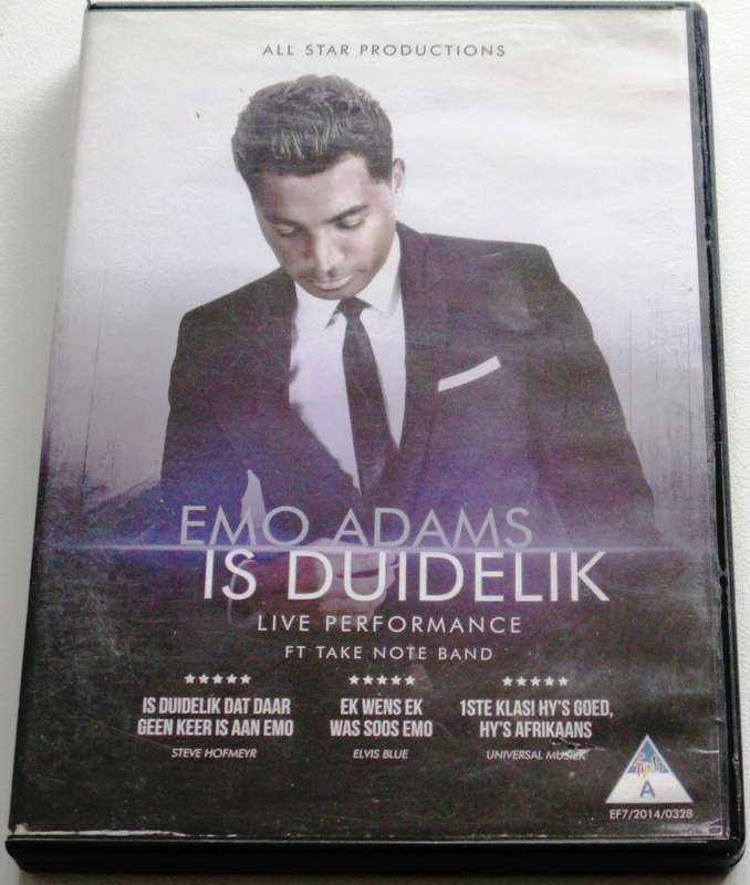 EMO ADAMS IS DUIDELIK DVD [SA Afrikaans shelf]