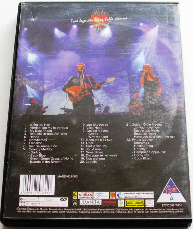 JUANITA DU PLESSIS + THEUNS JORDAAN Bring Jou Hart DVD [SA Afrikaans shelf] VG+