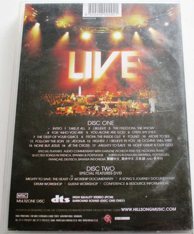 HILLSONG Mighty to Save DVD [SA Afrikaans shelf]