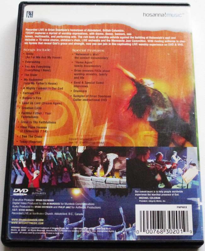 BRIAN DOERKSEN Today DVD [SA Afrikaans shelf]