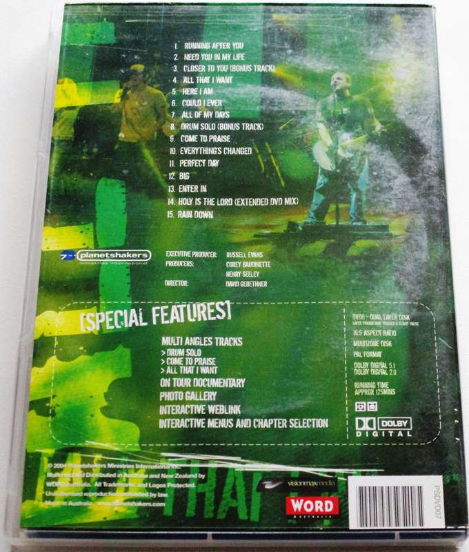 PLANETSHAKERS All That I Want DVD [SA Afrikaans shelf]