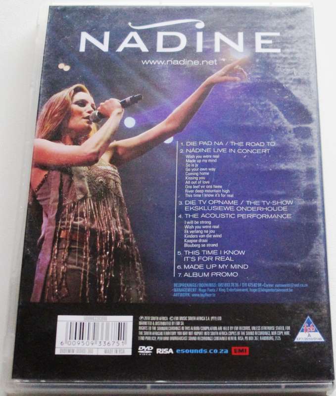 NADINE Live in Europe DVD [SA Afrikaans shelf] VG+
