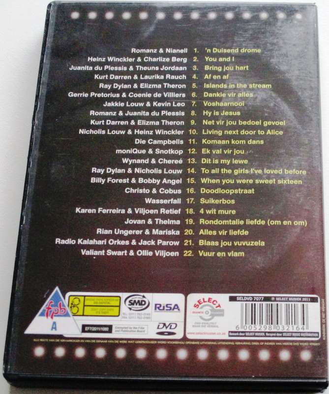 ONS SING IN DUET DVD [SA Afrikaans shelf] Juanita Du Plessis / Theuns Jordaan Kurt Darren / Elizma T