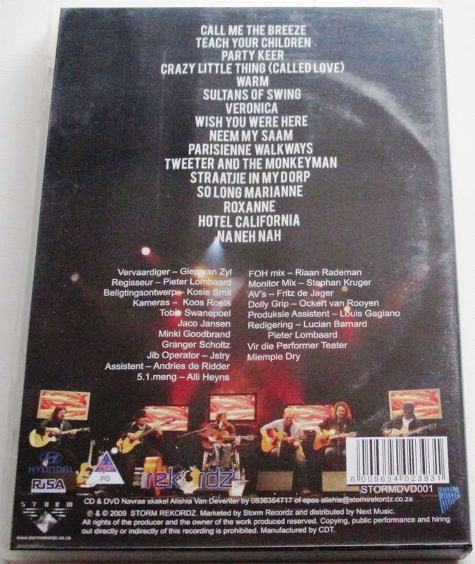 SES SNARE Live at the Performance Theatre DVD [SA Afrikaans shelf]