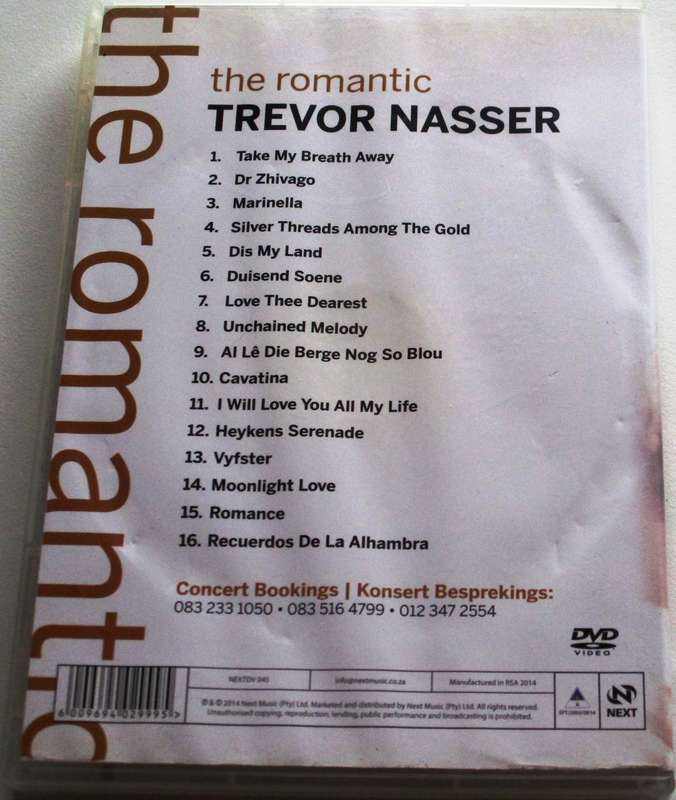 TREVOR NASSER The Romantic DVD [SA Afrikaans shelf]