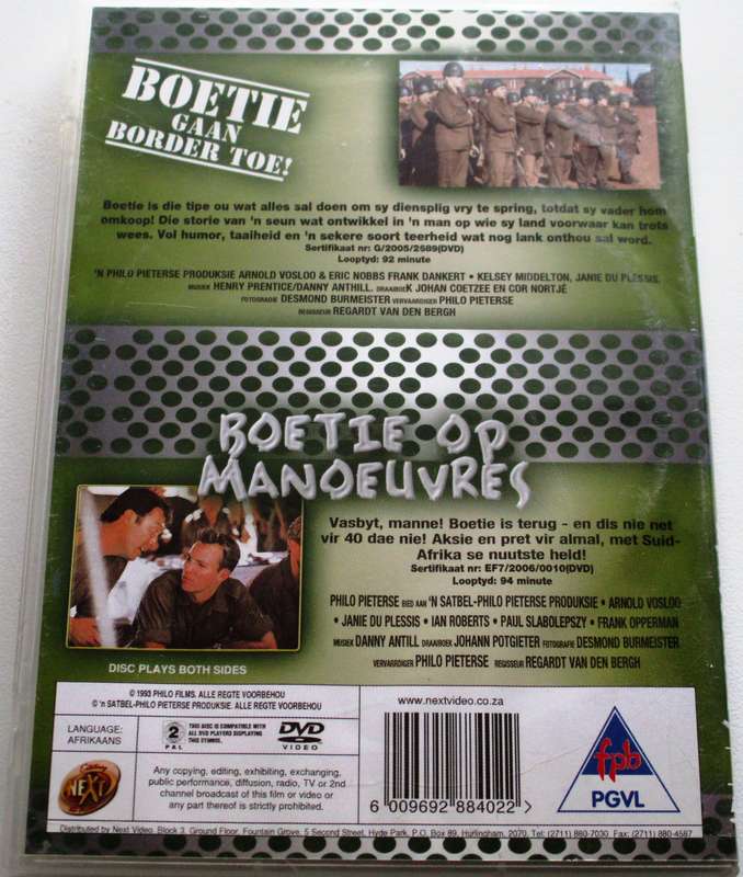 BOETIE OP MANOEUVRES / BOETIE GAAN BORDER TOE DVD [SA Afrikaans shelf]