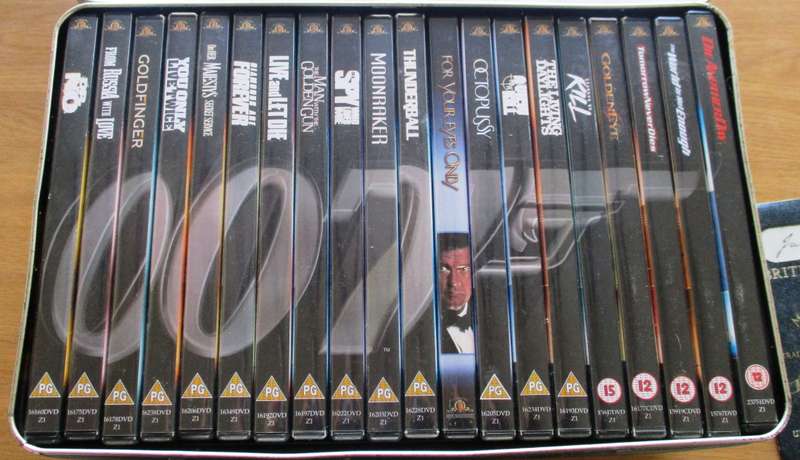 007 Film Collection 20 x DVD Tin Box Set [Box Set Shelf]