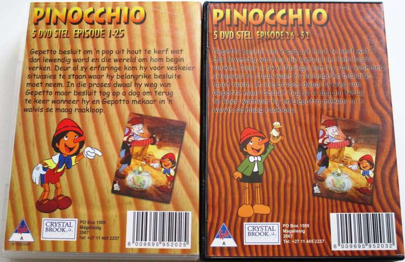 PIONOCCHIO 5xDVD STEL Episode 1-25 + Episode 26-52 DVD [Box Set shelf]
