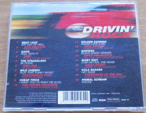 DRIVIN' ROCK CD [Shelf Gx2] Meat Loaf OASIS Stranglers JUDAS PRIEST Psychedelic Furs SOUL ASYLUM
