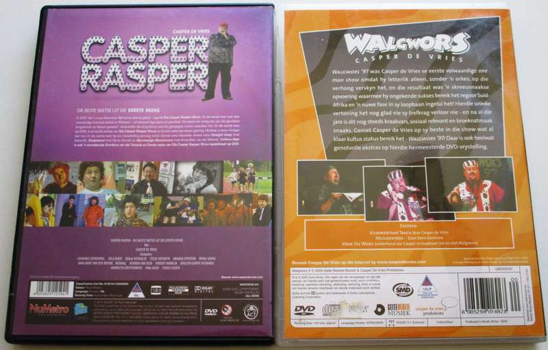 CASPER RASPER 1 + WALGWORS DVDs [SA Shelf]