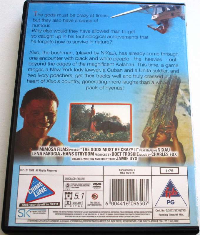THE GODS MUST BE CRAZY II 21st Anniversary DVD [SA Shelf]