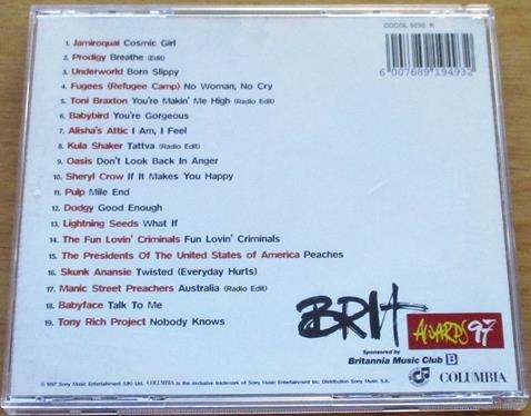 BRIT AWARDS 1997 CD [Shelf Gx3] Prodigy Oasis Manic Street Preachers PULP Lightning Seeds