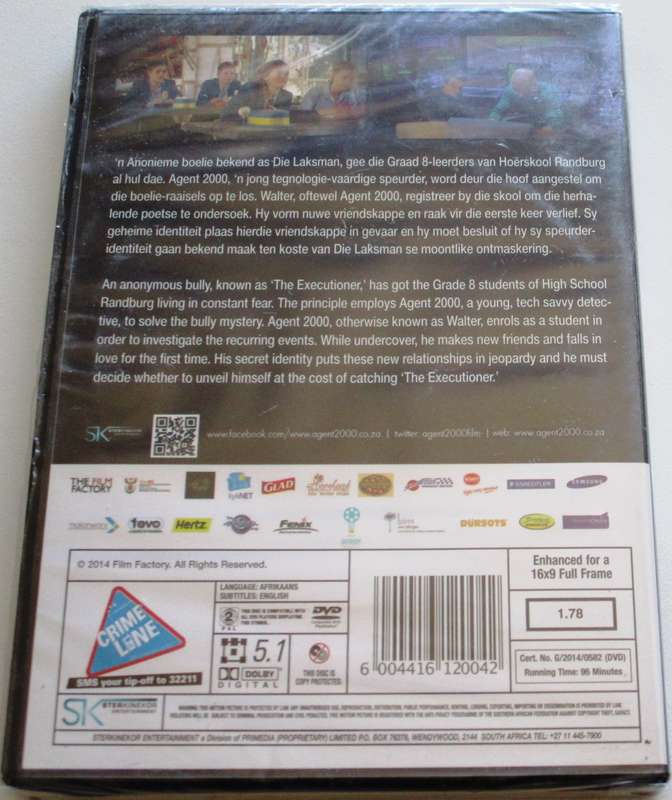 AGENT 2000 Die Laksman DVD [SA Shelf]
