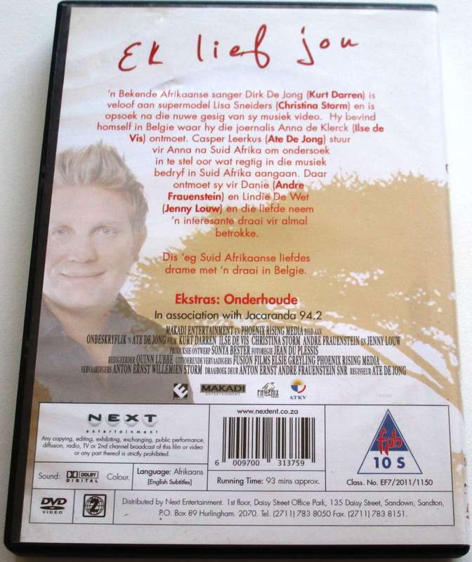 EK LIEF JOU DVD [SA Shelf]