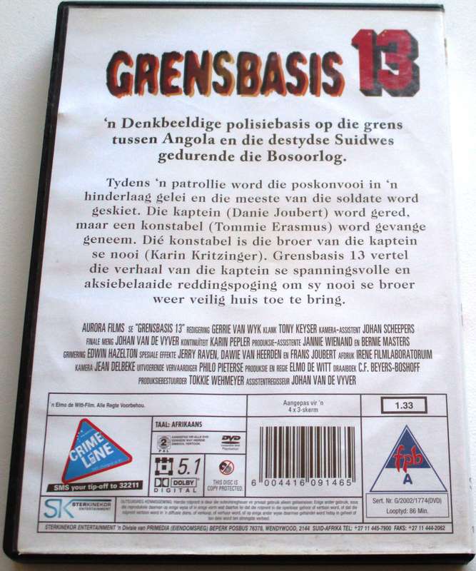 GRENSBASIS 13 DVD [SA Shelf]