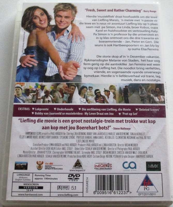 LIEFLING Die Movie DVD [SA Shelf]