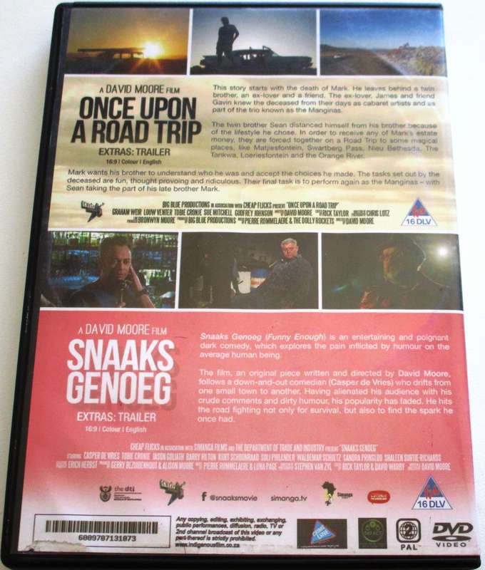 SNAAKS GENOEG + ONCE UPON A ROAD TRIP 2xDVD [SA Shelf]