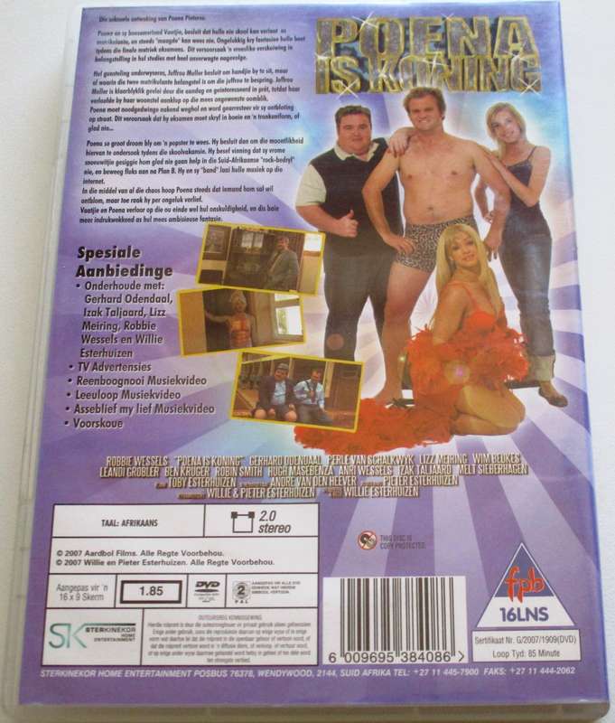 POENA IS KONING DVD [SA Shelf]