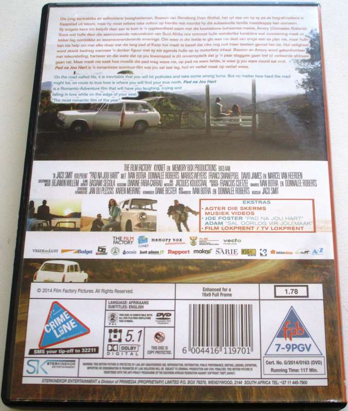 PAD NA MY HART DVD [SA Shelf] VG+