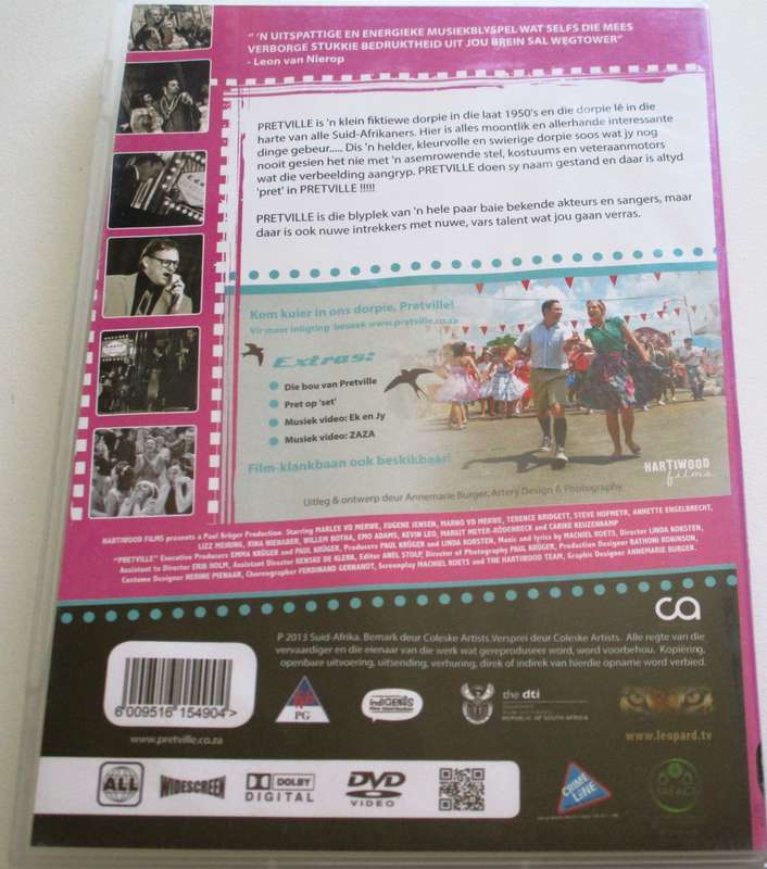 PRETVILLE 50's Afrikaanse Musiekrolprent DVD [SA Shelf]