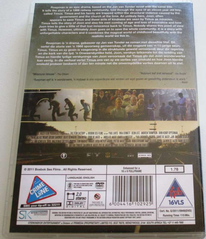 ROEPMAN DVD [SA Shelf]