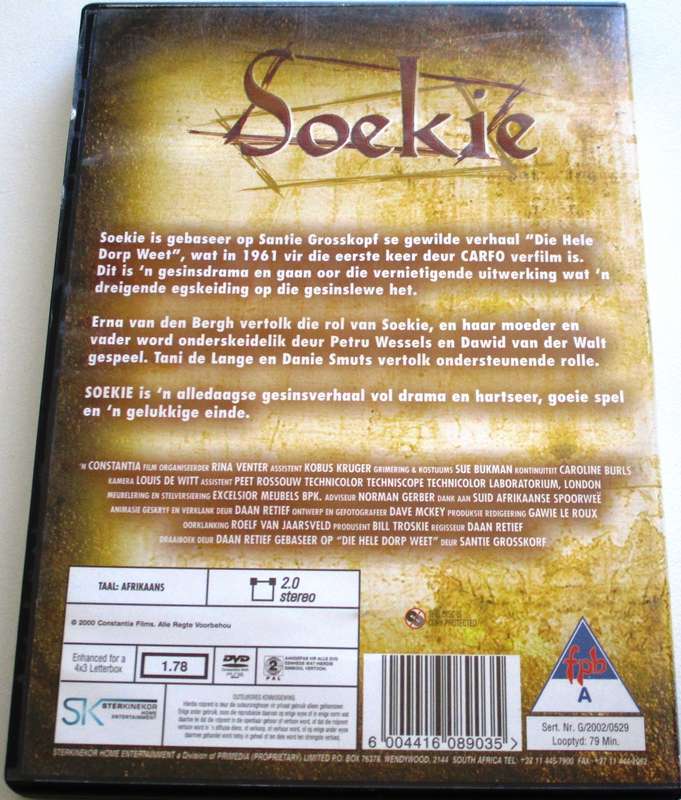 SOEKIE DVD [SA Shelf]