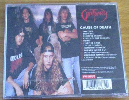 OBITUARY Cause of Death with Bonus Tracks CD