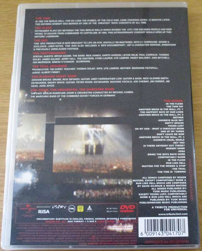 ROGER WATERS The Wall Live in Berlin 2xDVD