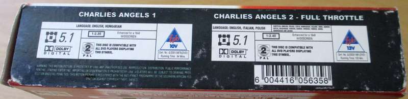 CHARLIE'S ANGELS 1 + 2 BOX SET 2xDVD [Box Set shelf]