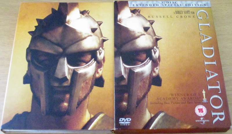 GLADIATOR 3 DISC Extended Special Edition Russell Crowe DVD [Box Set shelf]