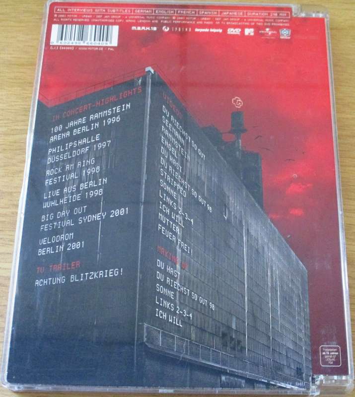 RAMMSTEIN Lichtspielhaus DVD