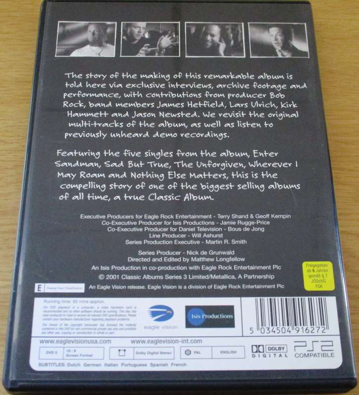 METALLICA The Black Album Classic Albums DVD