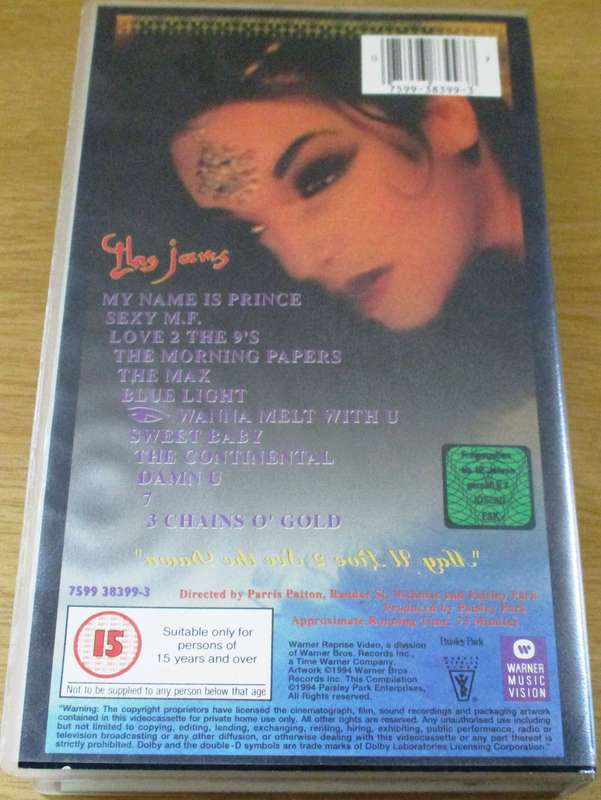 PRINCE AND THE NEW POWER GENERATION 3 Chains o Gold  VHS Video Cassette