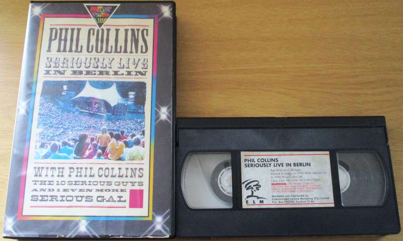 PHIL COLLINS Seriously Live VHS Video Cassette