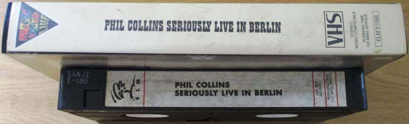 PHIL COLLINS Seriously Live VHS Video Cassette