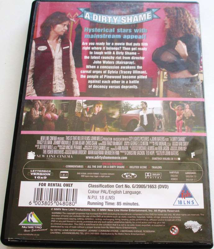 A DIRTY SHAME DVD Tracey Ullman Chris Isaak Johnny Knoxville [BBOX 6]