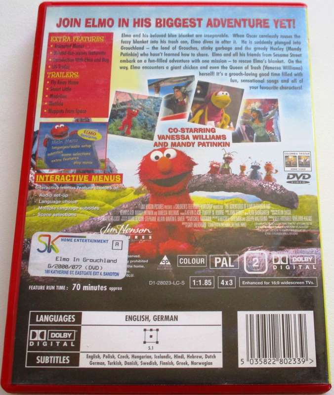 THE ADVENTURES OF ELMO IN GROUCHLAND DVD [BBOX 5]
