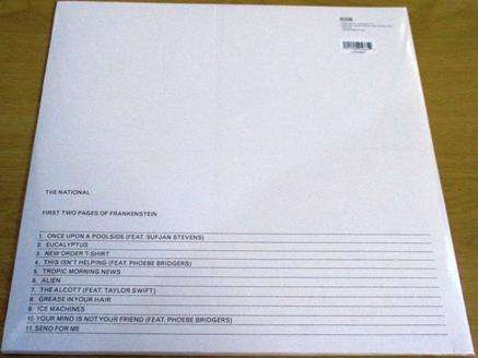 THE NATIONAL First Two Pages Of Frankenstein LP VINYL RECORD