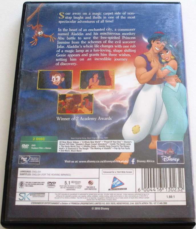 ALADDIN 2 Disc DVD [BBOX 6]