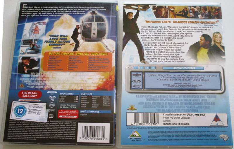 AGENT CODY BANKS 1 + 2 DVD  [BBOX 5]