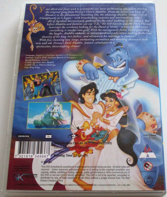 ALADDIN King of Thieves DVD  [BBOX 5]