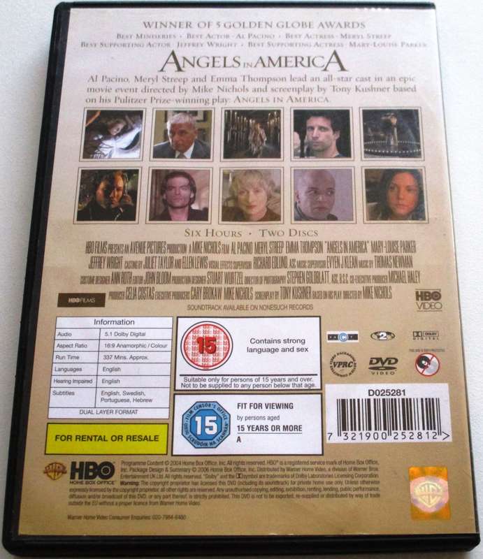 ANGELS IN Al Pacino Meryl Streep Emma Thompson [BBOX 4]