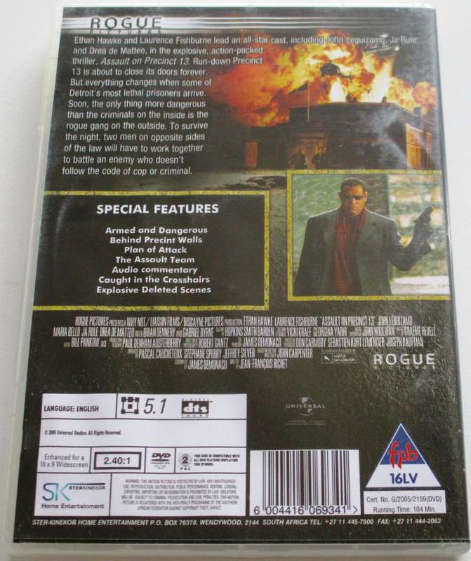 ASSAULT ON PRECINT 13 DVD [BBOX 6]