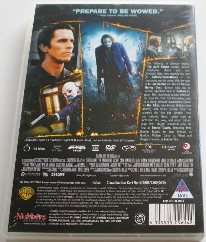 BATMAN The Dark Knight  DVD [BBOX 8]